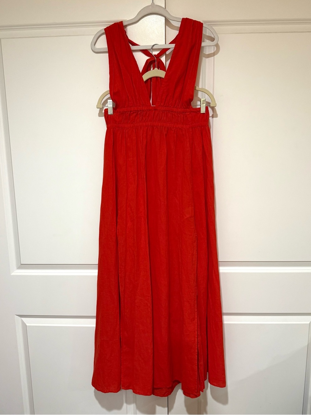 J. Crew Vibrant Red Beach Cotton Halter Dress NWOT Top Rated - Picture 5 of 6